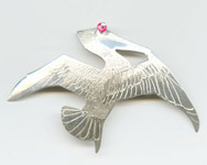Silver Pelican Pin